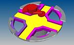 Internal Geneva Mechanism Four Dwell